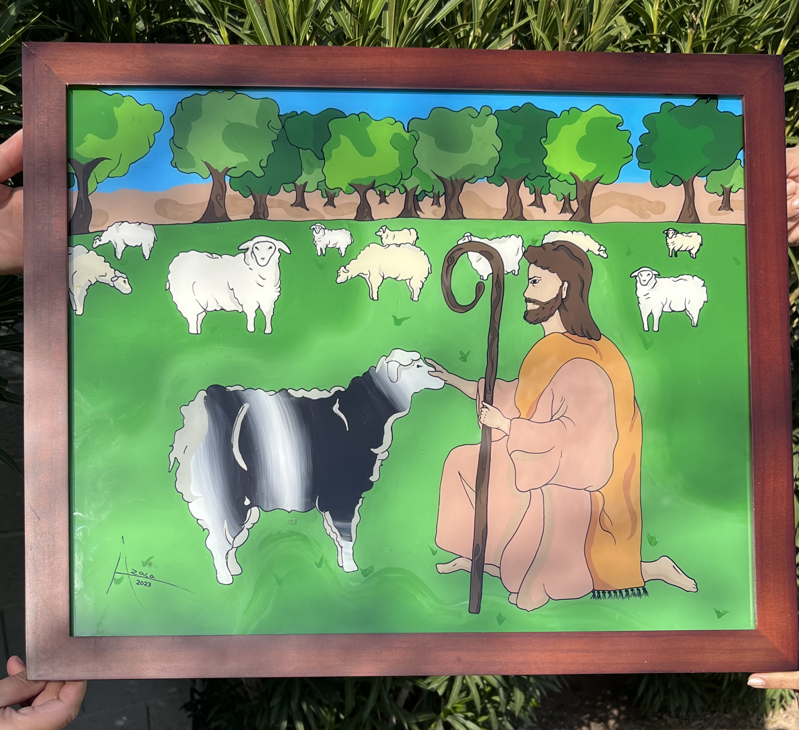 Jesus the Good Shepherd meets a prodigal sheep.