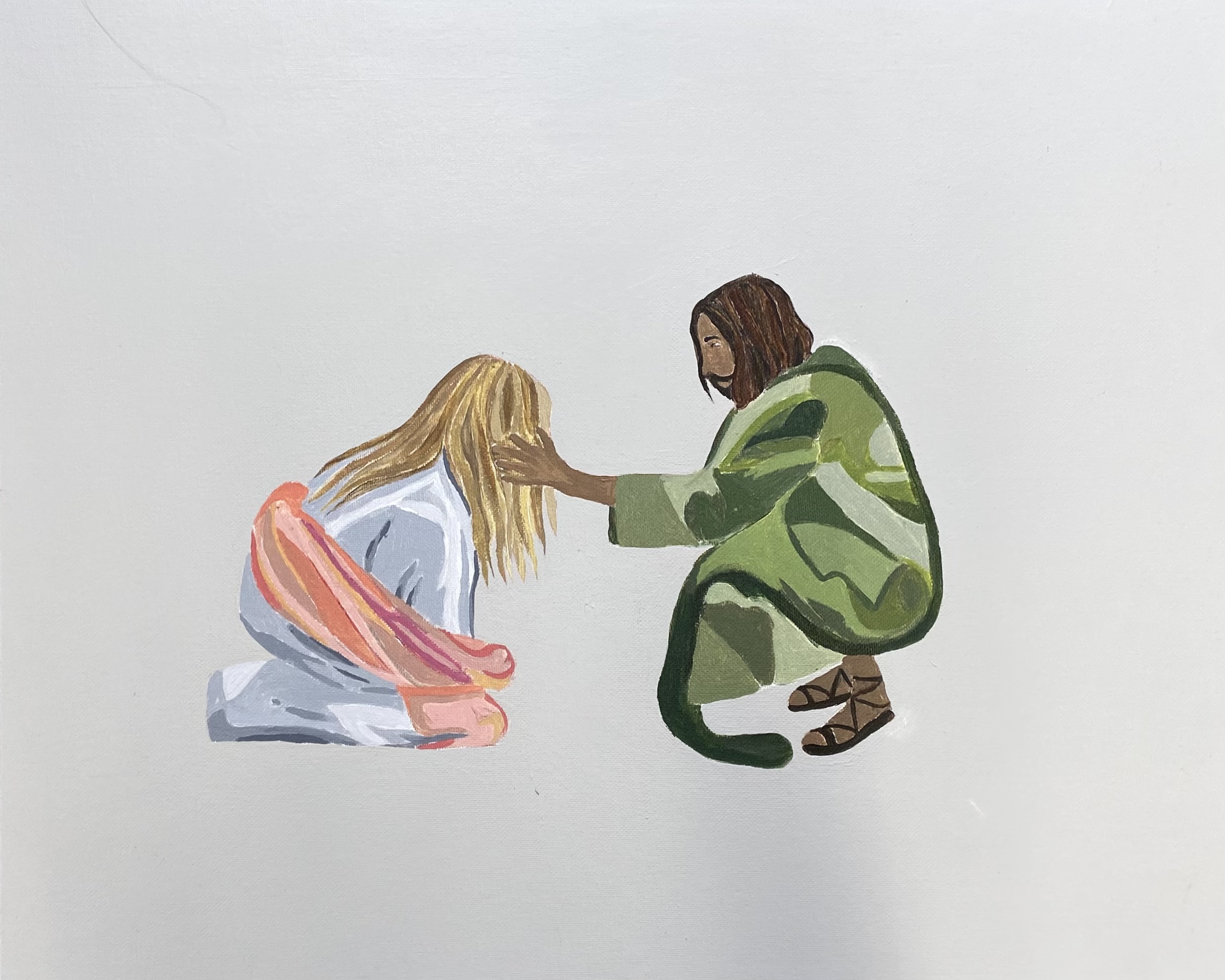 Jesus offers healing to the prodigal daughter.